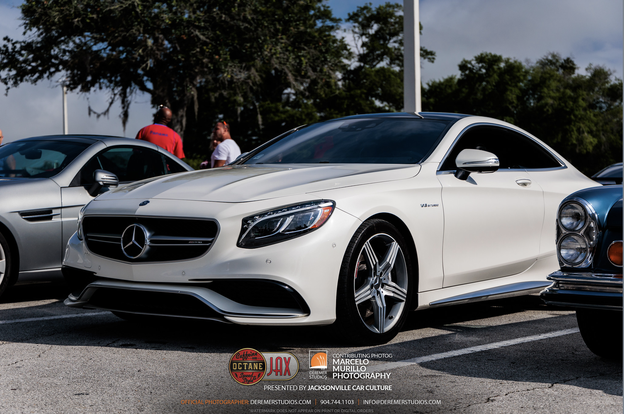 Mercedes Benz S63 AMG White Car PNG Image